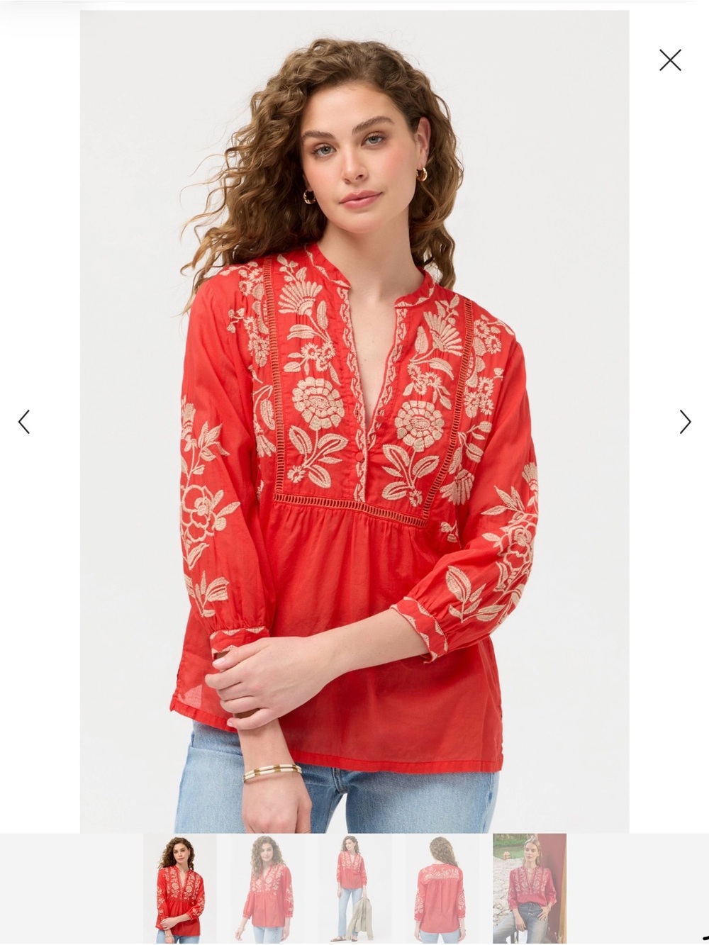 Johnny Was Lucinda Henley Yoke Blouse